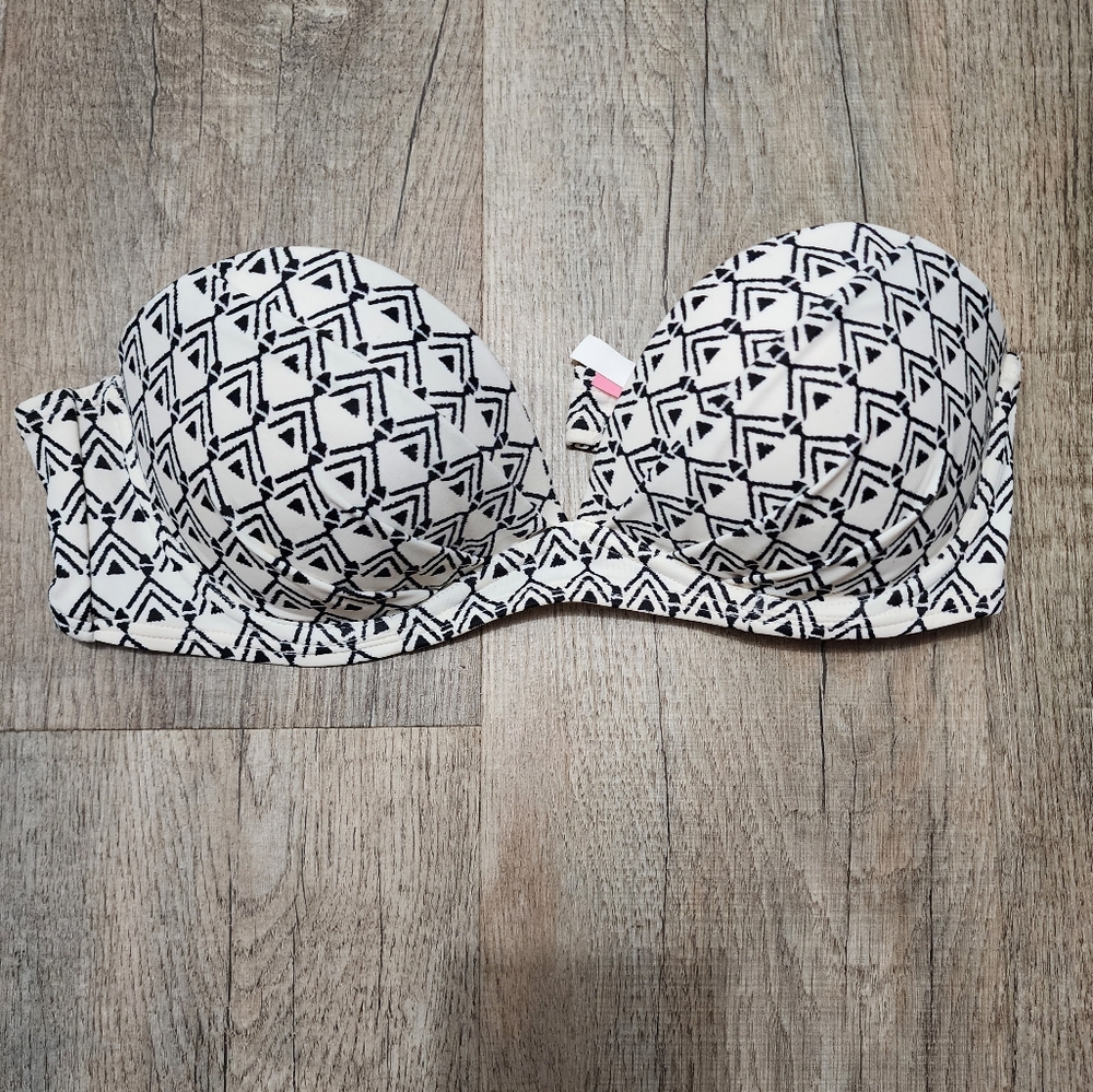 Victoria secret strapless swim top geometric print